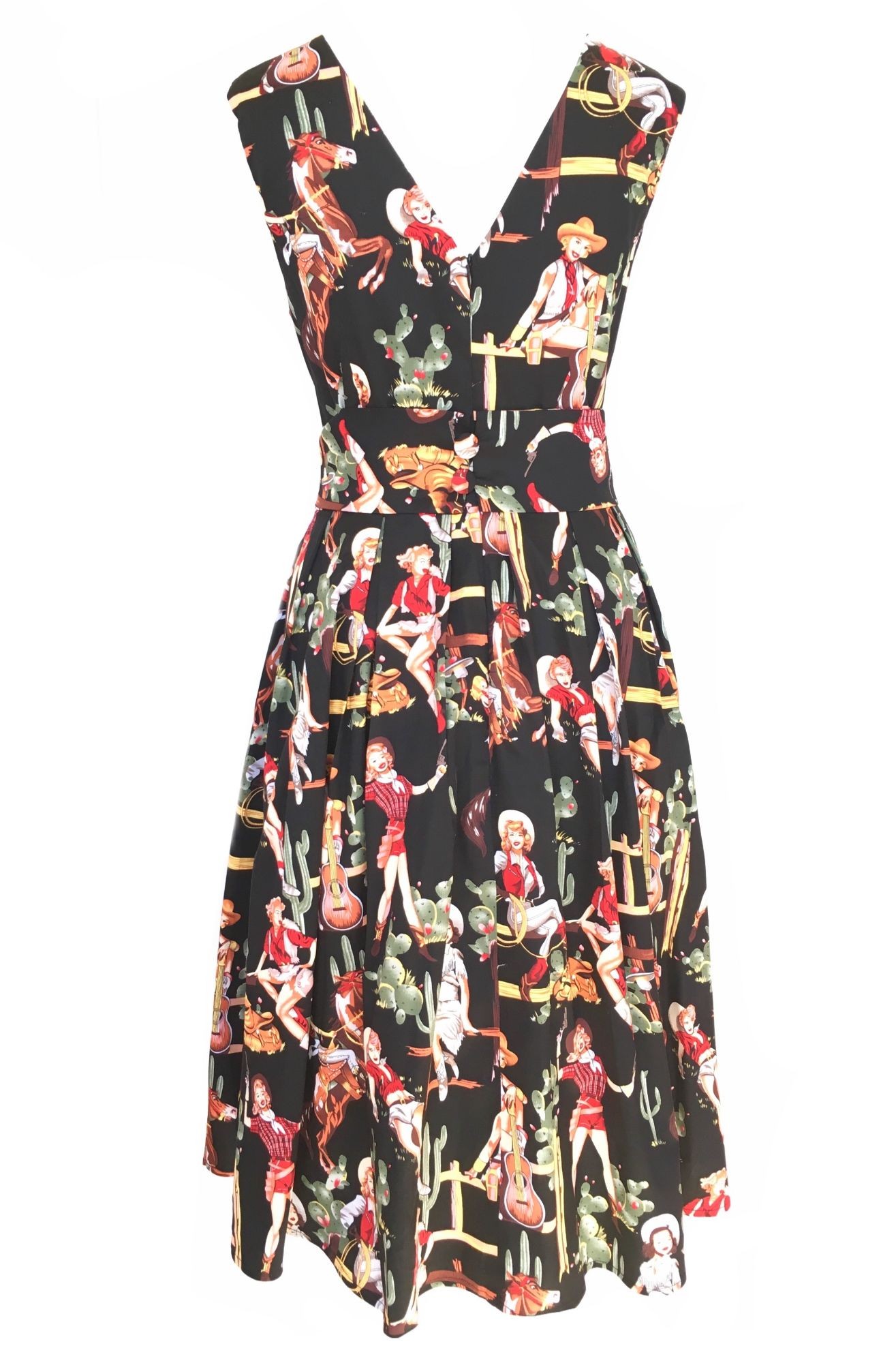 Cowgirl Print Dress - Quirky Printed Prom