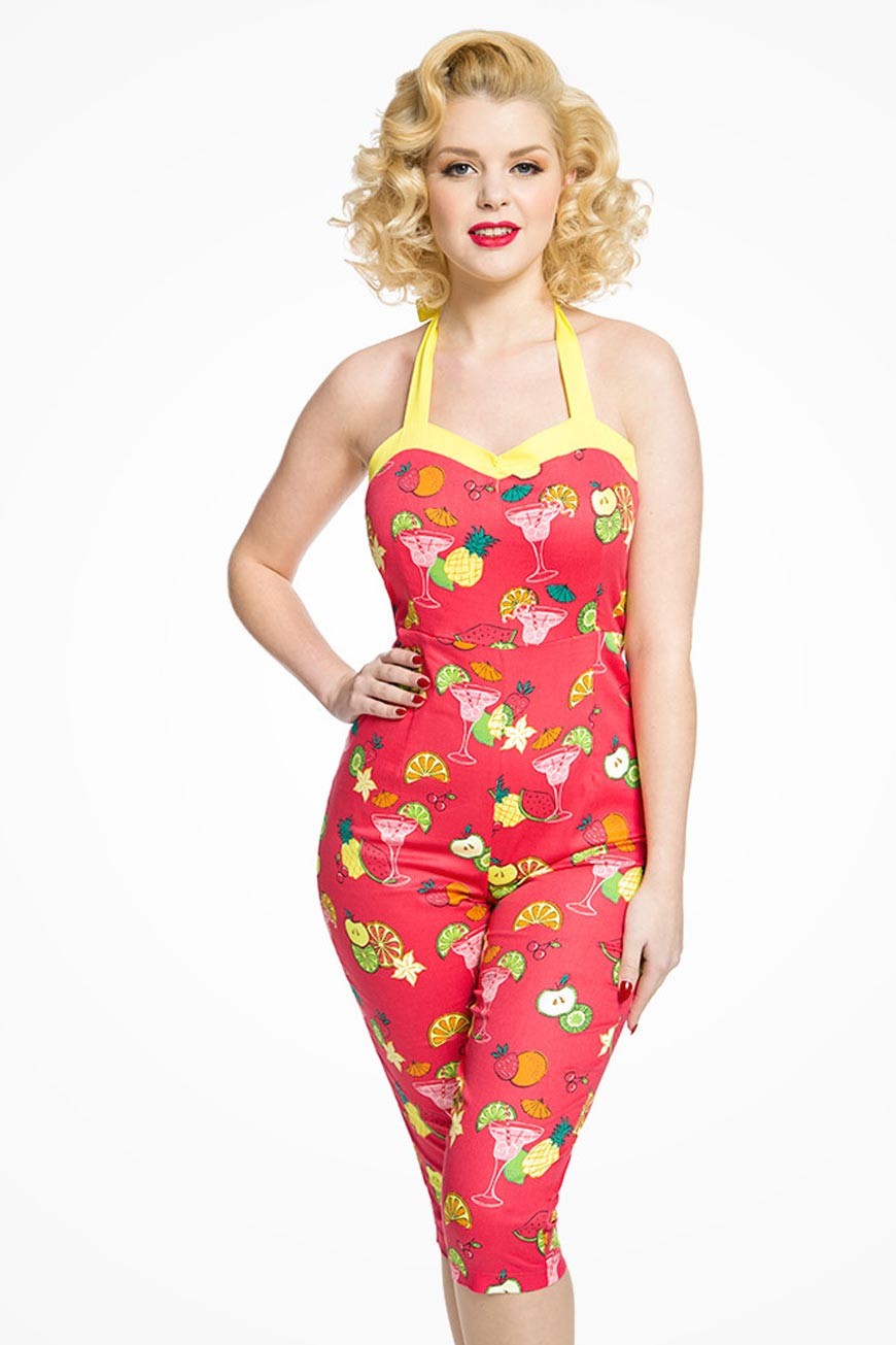 fruit print jumpsuit